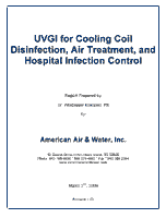 UV Report - UVGI for Cooling Coil Disinfection, Air Treatment, and Hospital Infection Control